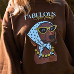 Model draagt de Ydence Fabulous and fluffy trui in bruin | Ydence Fabulous | Jo&Co Club