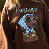Model draagt de Ydence Fabulous and fluffy trui in bruin | Ydence Fabulous | Jo&Co Club