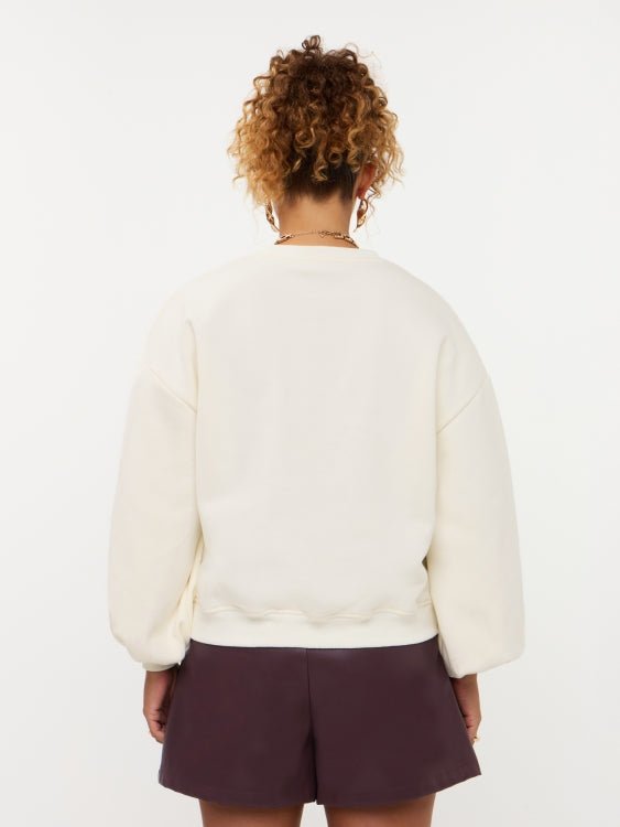 Trui in ecru | Ydence fluffy | Jo&Co Club
