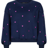 producfoto ydence hearts trui dames navy blauw voorkant