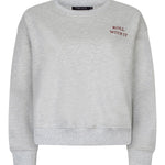 productfoto ydence sweater roll with it grijs voorkant.