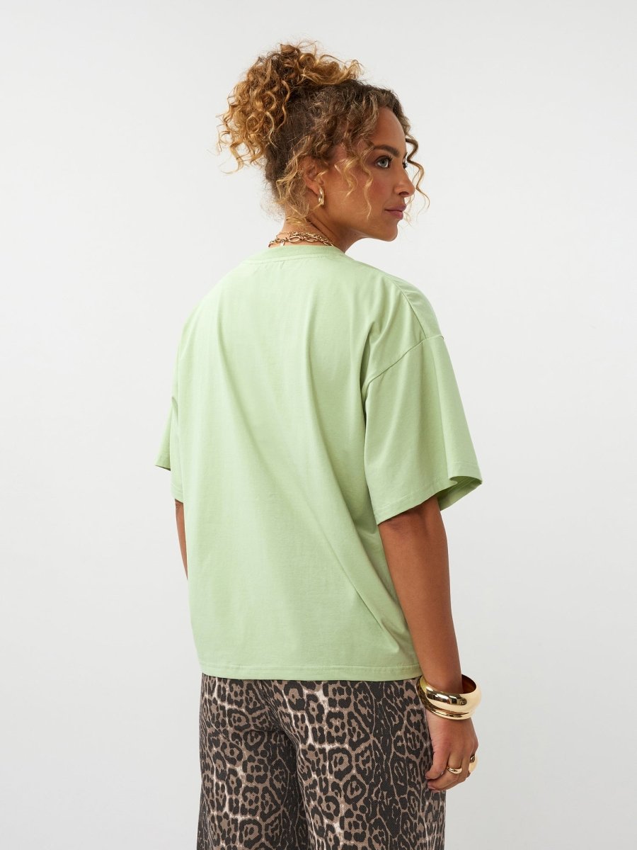 Ydence T-shirt Tropical Groen – T-Shirts van Ydence, kleur 34/XS, maat | Jo&Co Club