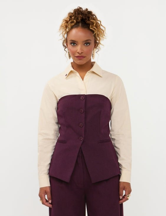 Top in aubergine | Ydence Asher | Jo&Co Club