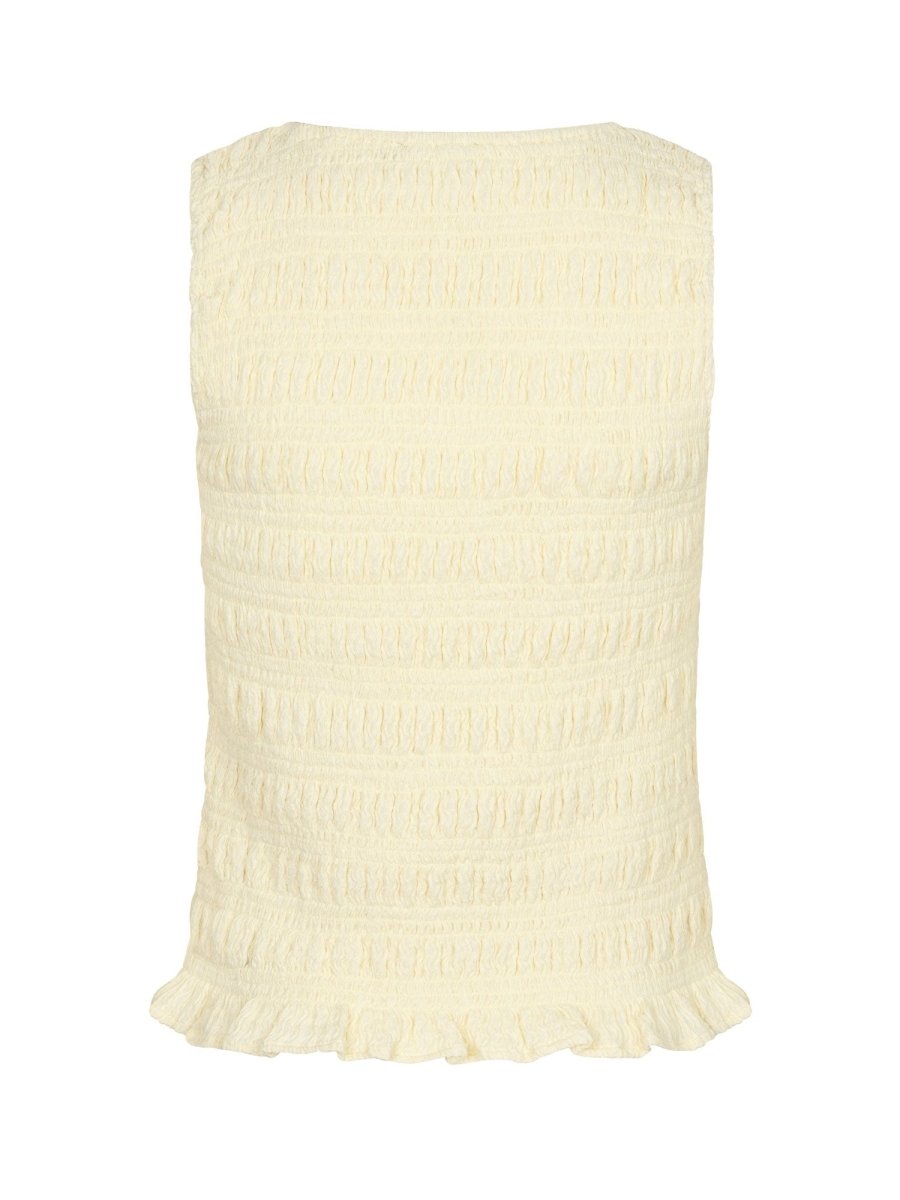 Een vrijstaande productfoto van een mouwloze top tegen een witte achtergrond | Ydence Diana | Jo&Co Club
