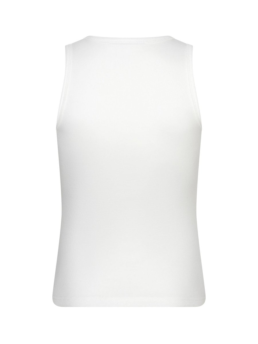 Dit is een productfoto van de achterkant van een mouwloze top | Ydence Sea shells | Jo&Co Club
