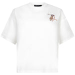 Vrijstaande productfoto van een wit, oversized T-shirt op een witte achtergrond | Ydence The ydence Inn | Jo&Co Club