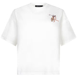 Vrijstaande productfoto van een wit, oversized T-shirt op een witte achtergrond | Ydence The ydence Inn | Jo&Co Club