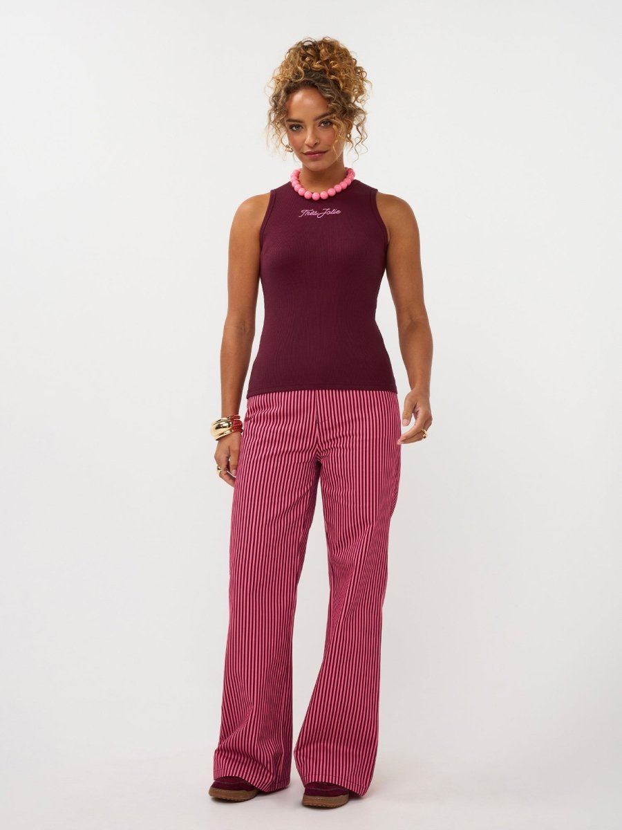 Ydence Top Très jolie | Burgundy – Tops van Ydence, kleur 34/XS, maat | Jo&Co Club