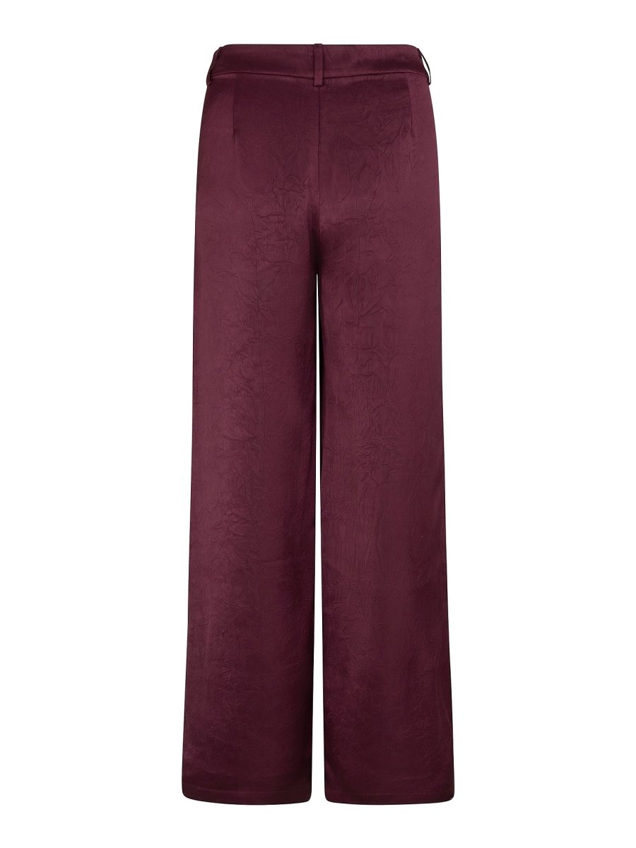 Bordeaux wijde broek Ydence Cecillia – achterkant | Jo&Co Club